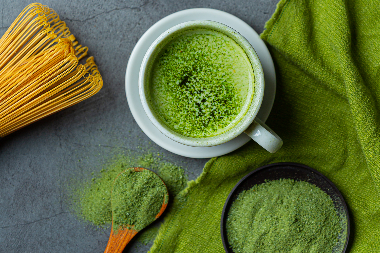 waniliowe matcha latte